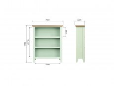 Kenmore Kenmore Patterdale White and Oak Low Bookcase (Assembled)