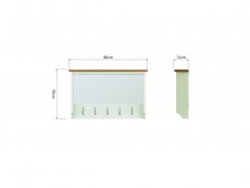 Kenmore Kenmore Patterdale White and Oak Mirror Wall Rack (Assembled)