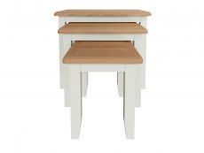 Kenmore Patterdale White and Oak Nest of 3 Tables (Flat Packed
