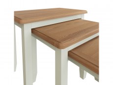 Kenmore Kenmore Patterdale White and Oak Nest of 3 Tables (Flat Packed