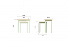 Kenmore Kenmore Patterdale White and Oak Small Nest of Tables (Flat Packed)