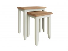 Kenmore Kenmore Patterdale White and Oak Small Nest of Tables (Flat Packed)