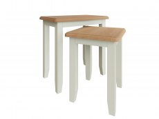 Kenmore Kenmore Patterdale White and Oak Small Nest of Tables (Flat Packed)