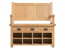 Kenmore Kenmore Waverley Oak 3 Drawer Storage Hallway Bench (Assembled)