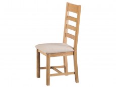 Kenmore Kenmore Waverley Oak Ladder Back Fabric Dining Chair