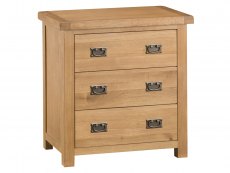 Kenmore Waverley Oak 3 Drawer Chest of Drawers (Assembled)