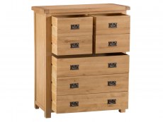 Kenmore Kenmore Waverley Oak 3+4 Drawer Tall Chest of Drawers (Assembled)
