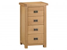 Kenmore Kenmore Waverley Oak 4 Drawer Tall Narrow Chest of Drawers (Assembled)