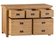 Kenmore Kenmore Waverley Oak 4+3 Drawer Wide Chest of Drawers (Assembled)