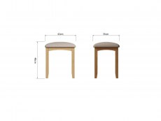 Kenmore Kenmore Dakota Oak Dressing Table Stool (Flat Packed)