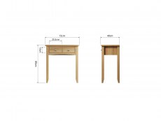 Kenmore Kenmore Dakota Oak 2 Drawer Dressing Table (Flat Packed)