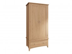 Kenmore Kenmore Dakota Oak 2 Door 1 Drawer Double Wardrobe (Part Assembled)
