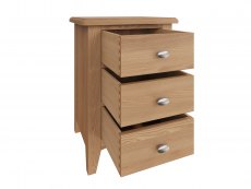 Kenmore Kenmore Dakota Oak 3 Drawer Large Bedside Cabinet (Assembled)