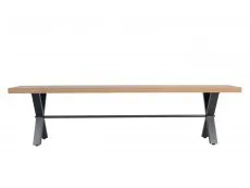 Kenmore Kenmore Dyce 180cm Oak and Black Dining Bench