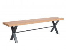 Kenmore Kenmore Dyce 180cm Oak and Black Dining Bench