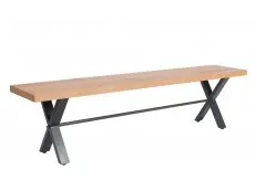 Kenmore Kenmore Dyce 180cm Oak and Black Dining Bench