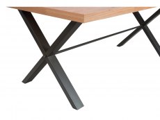 Kenmore Kenmore Dyce 180cm Oak and Black Dining Table (Flat Packed)