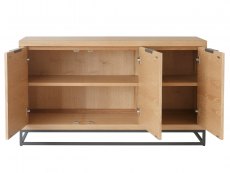 Kenmore Kenmore Dyce Oak and Black 3 Door Large Sideboard (Assembled)