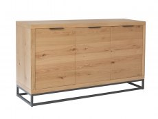 Kenmore Kenmore Dyce Oak and Black 3 Door Large Sideboard (Assembled)