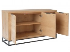 Kenmore Kenmore Dyce Oak and Black 3 Door Large Sideboard (Assembled)