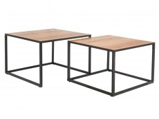 Kenmore Kenmore Dyce Oak and Black Large Nest of Tables (Flat Packed)