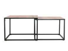 Kenmore Kenmore Dyce Oak and Black Large Nest of Tables (Flat Packed)
