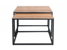 Kenmore Kenmore Dyce Oak and Black Large Nest of Tables (Flat Packed)
