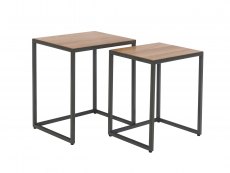 Kenmore Kenmore Dyce Oak and Black Nest of Tables (Assembled)
