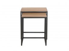 Kenmore Kenmore Dyce Oak and Black Nest of Tables (Assembled)