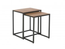 Kenmore Kenmore Dyce Oak and Black Nest of Tables (Assembled)