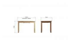 Kenmore Kenmore Dakota 160cm Oak Butterfly Extending Dining Table (Flat Packed)