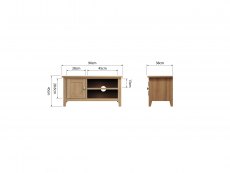 Kenmore Kenmore Dakota Oak 1 Door TV Cabinet (Assembled)