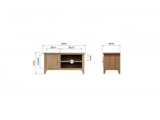 Kenmore Kenmore Dakota Oak 1 Door TV Cabinet (Assembled)