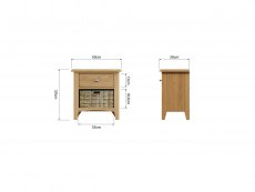 Kenmore Kenmore Dakota Oak 1 Drawer Large Lamp Table (Assembled)