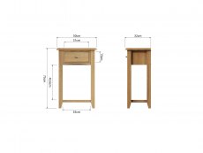 Kenmore Kenmore Dakota Oak 1 Drawer Tall Lamp Table (Assembled)
