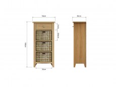 Kenmore Kenmore Dakota Oak 1 Drawer Tall Storage Unit (Assembled)