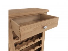 Kenmore Kenmore Dakota Oak 1 Drawer Wine Cabinet (Assembled)