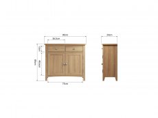 Kenmore Kenmore Dakota Oak 2 Door 2 Drawer Sideboard (Assembled)