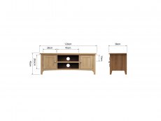 Kenmore Kenmore Dakota Oak 2 Door Large TV Cabinet (Assembled)