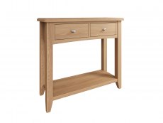 Kenmore Kenmore Dakota Oak 2 Drawer Console Table (Flat Packed)