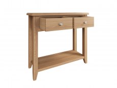 Kenmore Kenmore Dakota Oak 2 Drawer Console Table (Flat Packed)