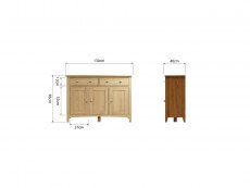 Kenmore Kenmore Dakota Oak 3 Door 2 Drawer Large Sideboard (Assembled)