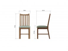 Kenmore Kenmore Dakota Oak Fabric Dining Chair