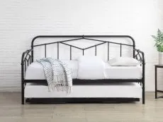 Flintshire Flintshire Axton Sand Blast Black Metal Day Bed Frame