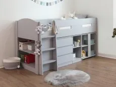 Flintshire Flintshire Billie Grey Wooden Mid Sleeper Bed Frame