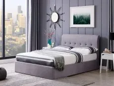 Flintshire Furniture Flintshire Carmel 4ft6 Double Grey Fabric Ottoman Bed Frame