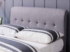 Flintshire Furniture Flintshire Carmel 5ft King Size Grey Upholstered Fabric Ottoman Bed Frame