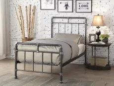 Flintshire Flintshire Cilcain Black and Silver Metal Bed Frame