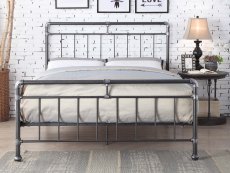 Flintshire Furniture Flintshire Cilcain 4ft6 Double Black and Silver Metal Bed Frame