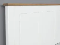 Flintshire Flintshire Conway White and Light Oak Wooden Bed Frame